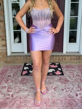 sherri hill sparkle corset long prom dress 56620 Sherri Hill 56620 Satin Gown with Dramatic Slit Mydressline